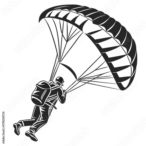 paragliding in the sky