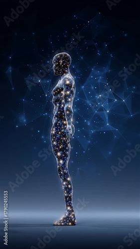 L-Carnitine molecules enhancing fat metabolism, glowing muscular body visual in red-orange tones