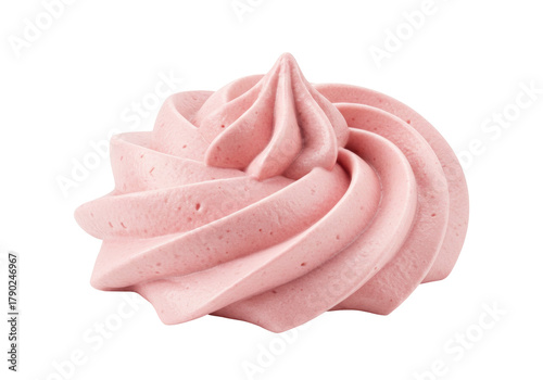 Schilderij op canvas Isolated pink frosting swirl for bakery decoration