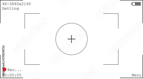 video recording screen camera viewfinder display on isolated transparent display 