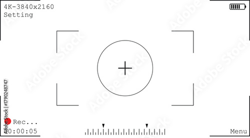 video recording screen camera viewfinder display on isolated transparent display 