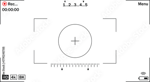 video recording screen camera viewfinder display on isolated transparent display 