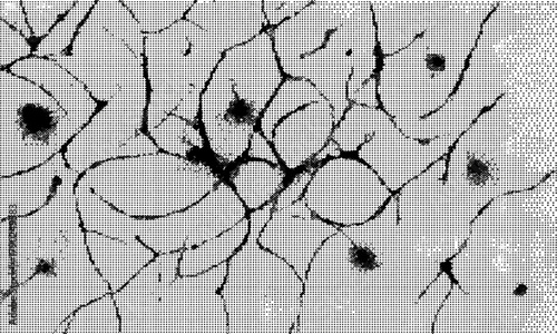 Abstract grunge texture of an old, dry wall with cracks and ink splashes, creating a rough, broken surface pattern