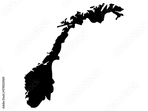 Norway Map Silhouette
