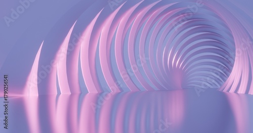 Fototapeta Naklejka Na Ścianę i Meble -  Abstract architecture background arched interior 3d render