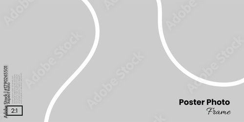 Creative abstract curved layout designed in a 2:1 aspect ratio for contemporary photo use