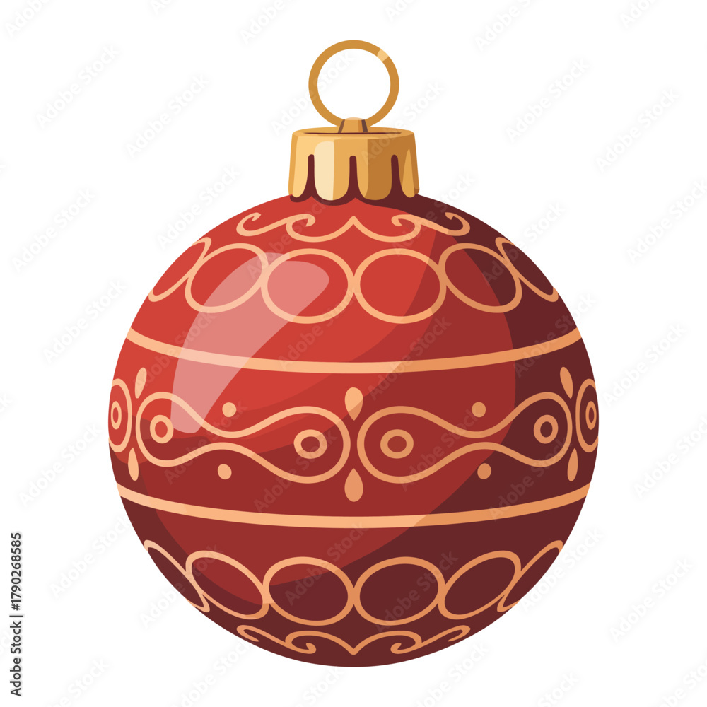Obraz premium red christmas ball