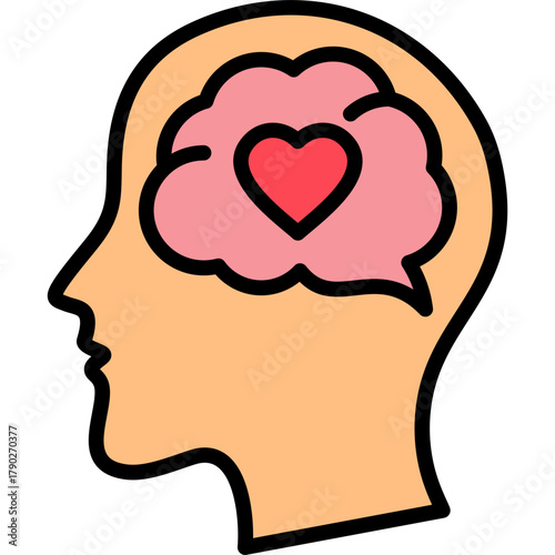 Mental Health lineal color icon