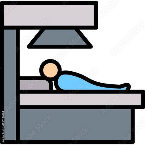 Radiotherapy lineal color icon