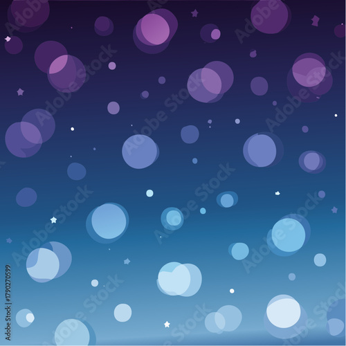 Deep blue to dark purple gradient background with faint bokeh light pattern, elegant and subtle