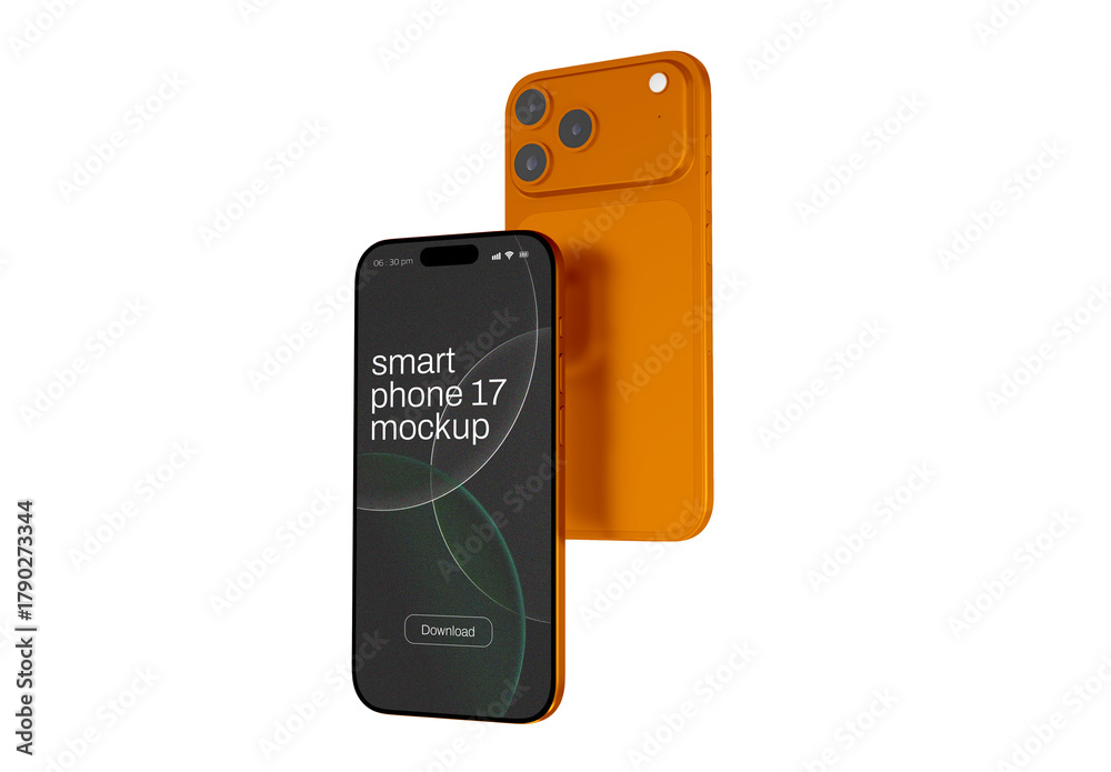 Smartphone Mockup Front and Back View Stock Template | Adobe Stock