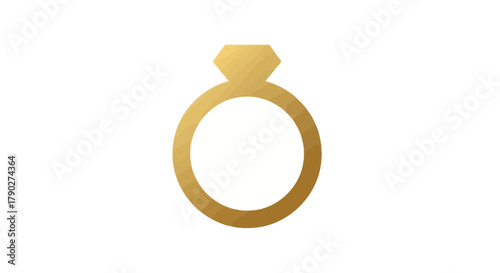 Elegant golden ring illustration symbolizing commitment, luxury, and timeless style