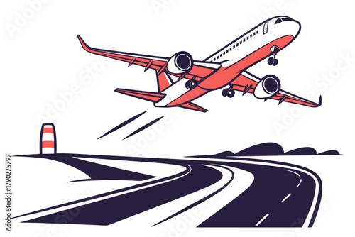 airplane on the road