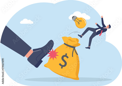 illustration of quality lost due to financial instability
