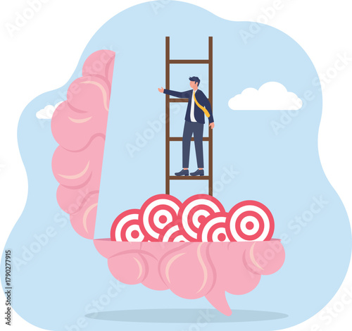 illustration of ignoring and escaping from business targets
