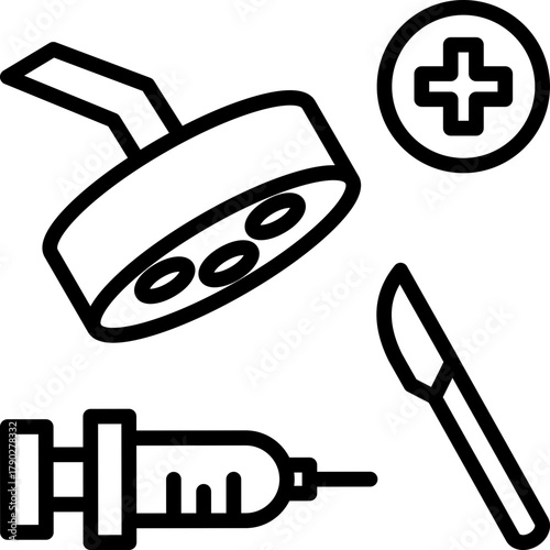 Surgery line icon