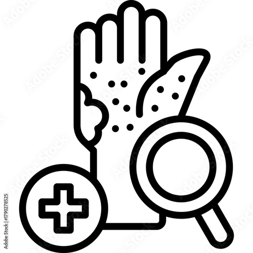 Dermatology line icon