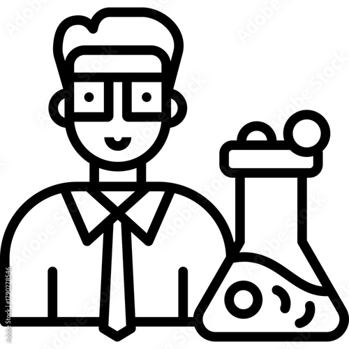 Lab Technician line icon