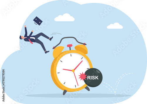 illustration of approaching project deadlines increasing risk

