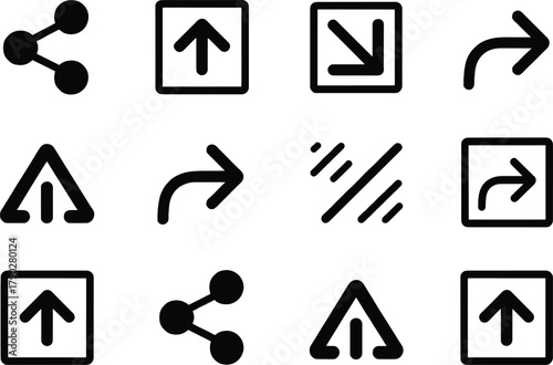 Icon set for web and app interface design