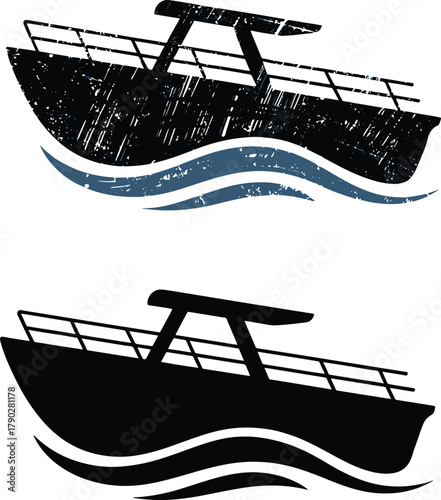 Boat graphic design element