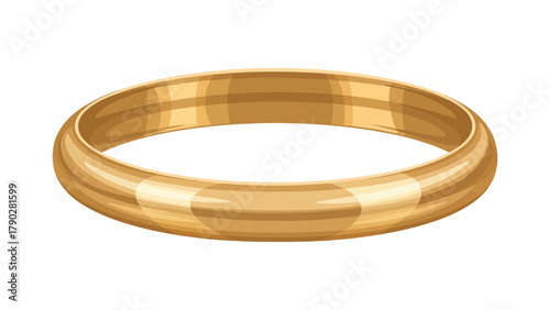A simple smooth gold band ring