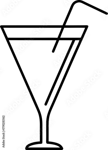 glass of cocktail with ice and lemon garnish