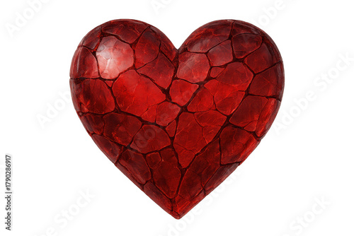 Wallpaper Mural Broken heart concept with red cracked texture symbolizing pain, divorce, love problems, and emotional struggles Torontodigital.ca