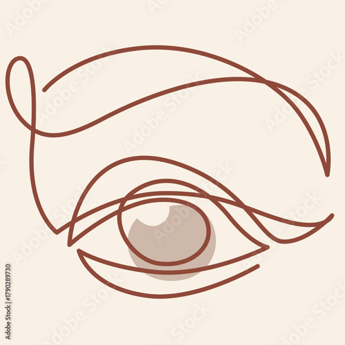 Beautiful eyes of women one line drawing. Beautiful eyes of women single line illustration. Women's eyes minimalist line art