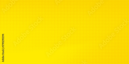 Dots halftone yellow orange color pattern gradient texture with technology digital background. Dots pop art comics with summer background.