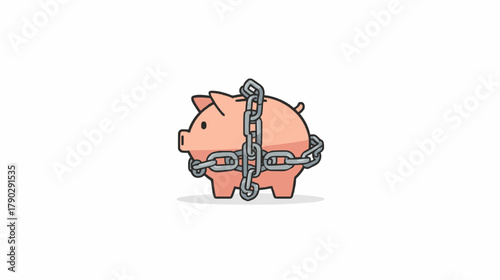 Financial security measures business environment illustration of a piggy bank conceptual representation of savings