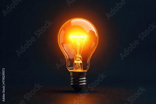 A bright light bulb illuminates a dark background, symbolizing a brilliant idea or innovative solution Perfect for concepts of inspiration, creativity, and problem-solving , fresh idea, ingenuity