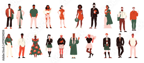 People Of Color Set vector illustration