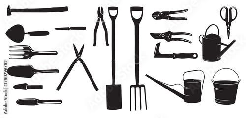garden planter tool silhouette