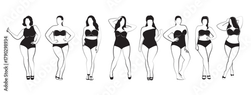 plus size women vectors