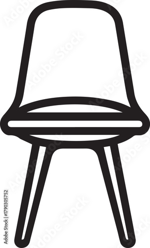 Daining chair icon vector