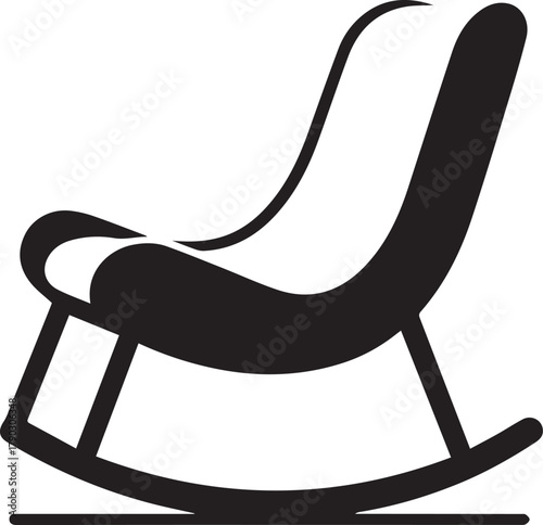 simple Rock chair icon vector