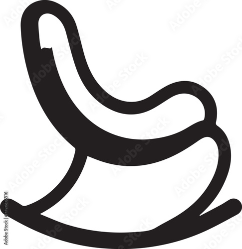 simple Rock chair icon vector
