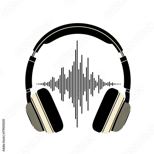 Headphones with soothing frequency waves for relaxation and self care  