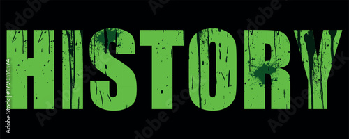 History text typography vector design.