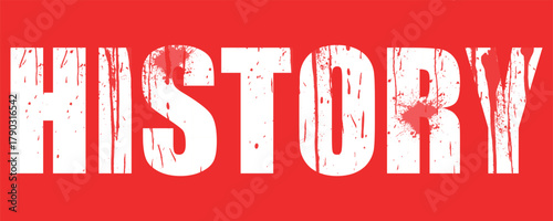 History text typography vector design.