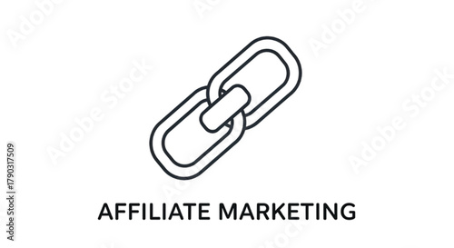 Connected chain links symbolize affiliate marketing and online partnerships