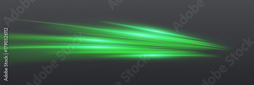Green vortex lines, speed and movement effect.