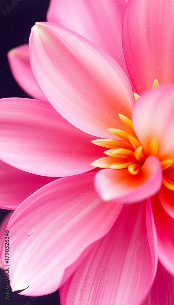 Fototapeta premium Abstract floral icon with delicate petals, ideal for beauty and wellness, graphic, clean