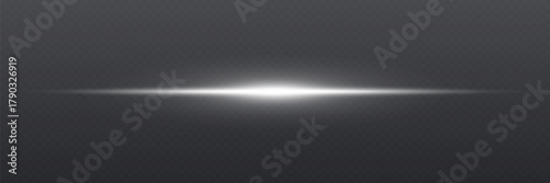 White laser beam of light. On a transparent background.