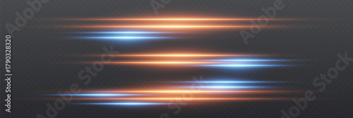 Dynamic glowing neon light lines. Vector EPS10