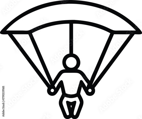 paraglider white background