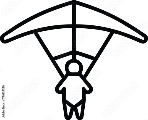 paraglider white background