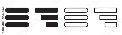 Menu Icon set. web menu icon. hamburger menu symbol design