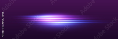 Abstract purple light streaks on dark background